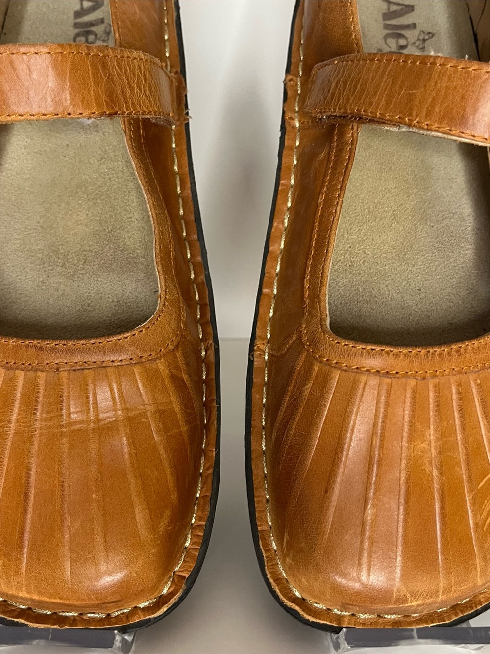 Alegria Belle MaryJane Leather Comfort Shoes Light Cognac EU 40 US 9.5 -10 - Picture 4 of 16